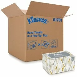 Cheap 🎉 Centerpull Paper Towels Kleenex Pop-Up Recycled Multifold Paper Towels, 1-ply, 120 Sheets/Pack, 18 Packs/Carton (01701) 🌟