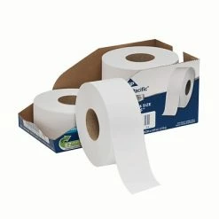 New 🥰 2-Ply Toilet Paper Georgia-Pacific Professional Series Jumbo Jr. Toilet Paper, 2-Ply, White, 1000 Ft./Roll, 4 Rolls/Carton (2172114) 🤩