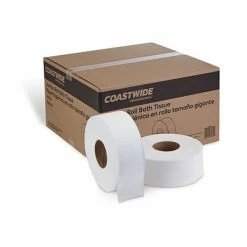 Best deal 👏 1-Ply Toilet Paper Coastwide Professional™ 1-Ply Jumbo Toilet Paper, White, 2000 Ft./Roll, 12 Rolls/Carton (CW26214) ⌛
