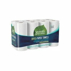 Discount 🔥 Kitchen Roll Paper Towels Seventh Generation Recycled Paper Towels, 2-ply, 156 Sheets/Roll, 8 Rolls/Pack (13739PK) 😍
