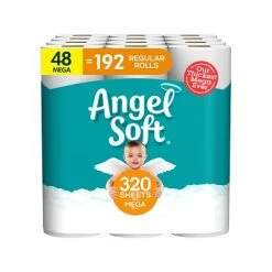 Best Sale β Toilet Paper & Bath Tissue Angel Soft Mega Toilet Paper, 2-Ply, White, 320 Sheets/Roll, 48 Rolls/Pack (79403/50) π