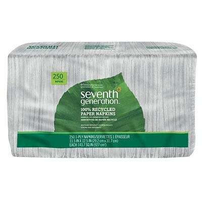 Flash Sale ๐ Disposable Napkins Seventh Generation 100% Recycled Napkins, 1-Ply, White, 250/Pack (13713) โ๏ธ