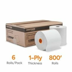 Best deal 👏 Coastwide Professional™ J-Series Hardwound Paper Towels, 1-ply, 800 Ft./Roll, 6 Rolls/Carton (CWJHT-WHT) 👍