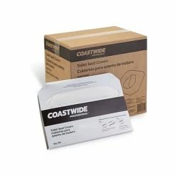 Cheapest 🧨 Coastwide Professional™ EcoID Toilet Seat Covers, 250 Sheets/Pack, 20 Packs/Carton (CW24779) 🔥