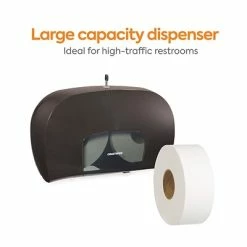 Promo 🤩 Toilet Paper Dispensers Coastwide Professional™ Twin Jumbo Roll Toilet Paper Dispenser, Black (CW60831) 😀