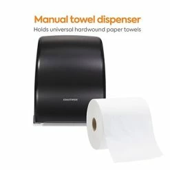 Cheap 😉 Hardwound Paper Towel Dispensers Coastwide Professional™ Manual Auto-Cut Hardwound Paper Towel Dispenser, Black (CW60832) 🌟