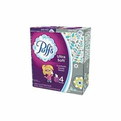 Coupon 🥰 2-Ply Facial Tissue Puffs Ultra Soft Facial Tissue, 2-Ply, White, 56 Sheets/Box, 4 Boxes/Pack, 6 Packs/Carton (PGC35295) 🧨