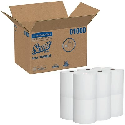 Best Pirce 👍 Scott Essential Recycled Hardwound Paper Towels, 1-ply, 1000 Ft./Roll, 12 Rolls/Carton (01000) 🔔 - Image 2