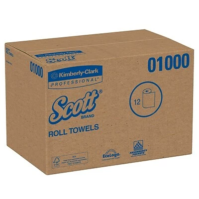 Best Pirce 👍 Scott Essential Recycled Hardwound Paper Towels, 1-ply, 1000 Ft./Roll, 12 Rolls/Carton (01000) 🔔 - Image 3