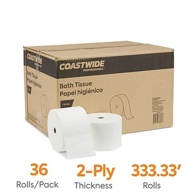 Best reviews of 🎉 2-Ply Toilet Paper Coastwide Professional™ J-Series 2-Ply Small Core Bath Tissue, White, 1000 Sheets/Roll, 36 Rolls/Carton (CWJBT-1000) ❤️