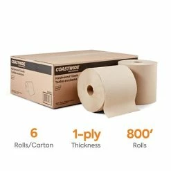 Cheap 🌟 Coastwide Professional™ Recycled Hardwound Paper Towels, 1-ply, 800 Ft./Roll, 6 Rolls/Carton (CW20181) 😀