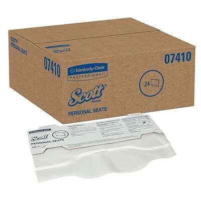 Wholesale π₯ Scott Toilet Seat Covers, 15" X 18", 125 Covers/Pack, 24 Packs/Carton (7410) π - Image 2