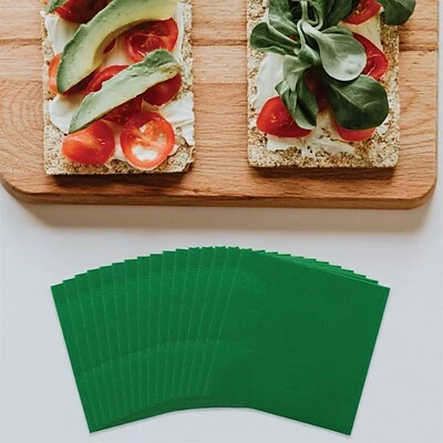 Flash Sale 👏 Disposable Napkins JAM Paper® Medium Lunch Napkins, 6 1/2 X 6 1/2, Green, 40/Pack (255628201) 🥰 - Image 2