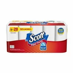 Outlet ๐ Kitchen Roll Paper Towels Scott Choose-A-Sheet Kitchen Roll Paper Towel, 1-Ply, 102 Sheets/Roll, 15 Rolls/Pack (36371) ๐