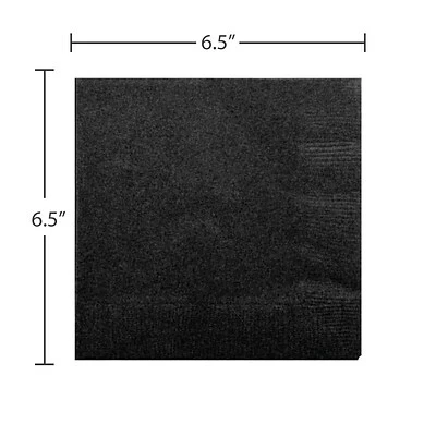 Discount 🎉 Disposable Napkins JAM Paper® Medium Lunch Napkins, 6 1/2 X 6 1/2, Black, 480/Box (6255620716b) 😍 - Image 3