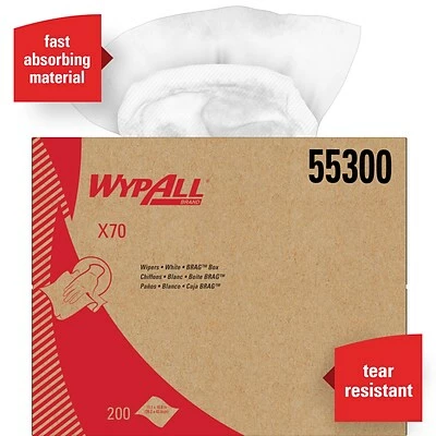 Brand new ✔️ Centerpull Paper Towels WypAll® X70 Center-Pull, 1-Ply, Cloth Paper Towels, 200/Box (55300) 🎁 - Image 3