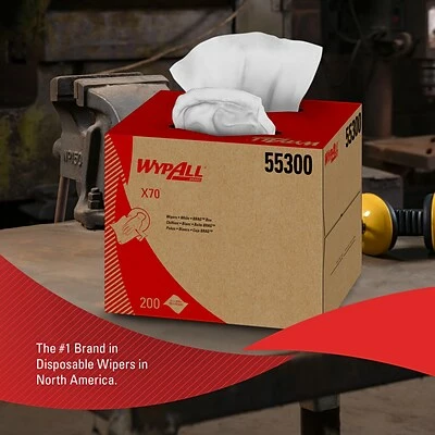 Brand new ✔️ Centerpull Paper Towels WypAll® X70 Center-Pull, 1-Ply, Cloth Paper Towels, 200/Box (55300) 🎁 - Image 4