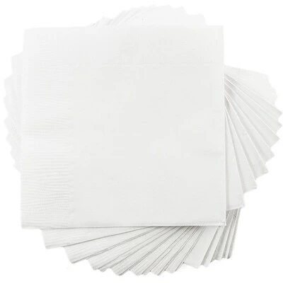 Hot Sale π Disposable Napkins JAM Paper Small Beverage Napkins, 2-Ply, White, 480/Box (5255620731b) π