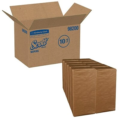 Promo ๐ Disposable Napkins Scott Recycled Napkin, 2-ply, White, 300 Napkins/Pack, 10/Carton (98200) ๐ - Image 3