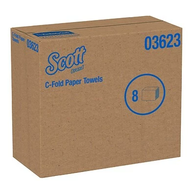 Wholesale 💯 Kitchen Roll Paper Towels Scott Essential Recycled C-Fold Paper Towels, 1-ply, 200 Sheets/Pack, 9 Packs/Carton (03623) 🛒 - Image 2