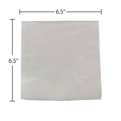 Buy โญ Disposable Napkins JAM Paper Lunch Napkin, 2-ply, Silver, 40 Napkins/Pack (255628827) ๐ฏ - Image 3