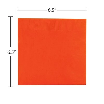 Cheap ✨ Disposable Napkins JAM Paper® Medium Lunch Napkins, 6 1/2 X 6 1/2, Orange, 40/Pack (6255620726) ✔️ - Image 3