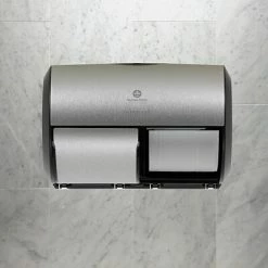 Wholesale 😉 Georgia-Pacific Toilet Paper Dispensers Compact® 2-Roll Side-by-Side Coreless Toilet Paper Dispenser By GP PRO, Faux Stainless, (56796A) ⌛