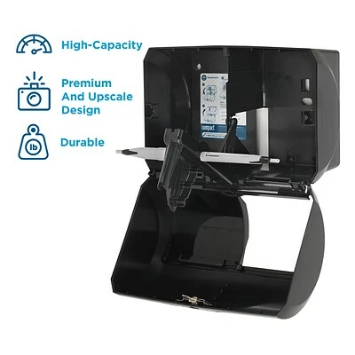 Wholesale 😉 Georgia-Pacific Toilet Paper Dispensers Compact® 2-Roll Side-by-Side Coreless Toilet Paper Dispenser By GP PRO, Faux Stainless, (56796A) ⌛ - Image 3