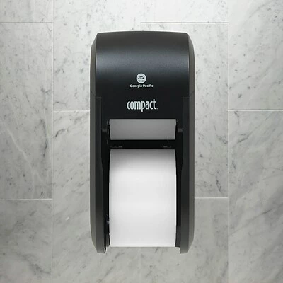 Discount ⌛ Georgia-Pacific Toilet Paper Dispensers Compact® 2-Roll Vertical Coreless Toilet Paper Dispenser By GP PRO, Black (56790A) 👍