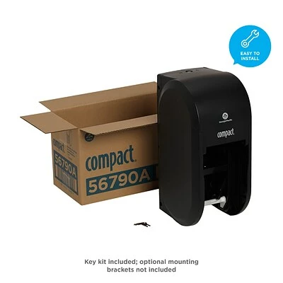Discount ⌛ Georgia-Pacific Toilet Paper Dispensers Compact® 2-Roll Vertical Coreless Toilet Paper Dispenser By GP PRO, Black (56790A) 👍 - Image 4