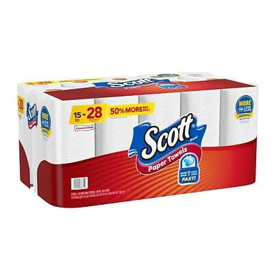 Outlet π Kitchen Roll Paper Towels Scott Choose-A-Sheet Kitchen Roll Paper Towel, 1-Ply, 102 Sheets/Roll, 15 Rolls/Pack (36371) π - Image 2