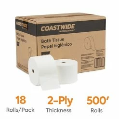 Top 10 ✨ 2-Ply Toilet Paper Coastwide Professional™ J-Series 2-Ply Small Core Bath Tissue, White, 1500 Sheets/Roll, 18 Rolls/Carton (CWJBT-1500) 🔔