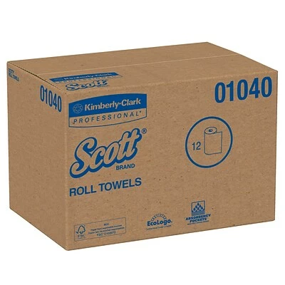 Flash Sale 🥰 Scott Essential Hardwound Paper Towels, 1-Ply, 12 Rolls/Carton (01040) ✨ - Image 3