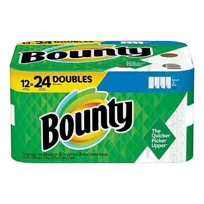 Deals ๐ Kitchen Roll Paper Towels Bounty Select-A-Size Paper Towels, 2-ply, 98 Sheets/Roll, 12 Double Rolls/Pack (76209/66541) โญ