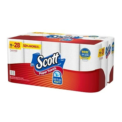 Outlet π Kitchen Roll Paper Towels Scott Choose-A-Sheet Kitchen Roll Paper Towel, 1-Ply, 102 Sheets/Roll, 15 Rolls/Pack (36371) π - Image 3
