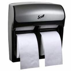 Wholesale ✨ Toilet Paper Dispensers Scott Professional High Capacity Bathroom Tissue Dispenser, Faux Stainless Steel (44519) 💯