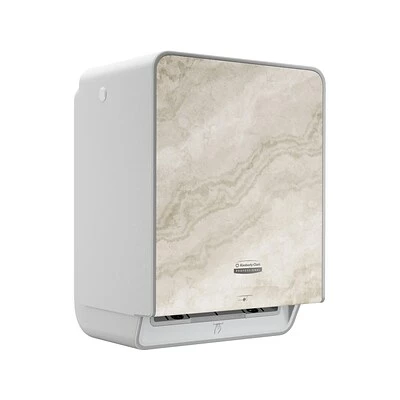 Promo π Hardwound Paper Towel Dispensers Kimberly-Clark Professional ICON Automatic Roll Towel Dispenser With Faceplate, Brushed Gray/Warm Marble (58740) β¨