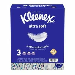 Coupon 🎉 Kleenex Ultra Soft Facial Tissue, 3-Ply, 110 Tissues/Box, 3 Boxes/Pack (50239) 😉