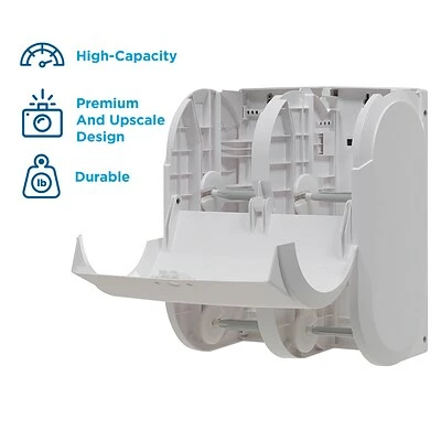 Promo 💯 Georgia-Pacific Toilet Paper Dispensers Compact® 4-Roll Quad Coreless Toilet Paper Dispenser By GP PRO, White, 11.750” W X 6.900” D X 13.250” H (56747A) 👍 - Image 3