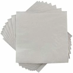 Best reviews of 🎉 Disposable Napkins JAM Paper Beverage Napkin, 2-ply, Silver, 40 Napkins/Pack (255628826) 😀