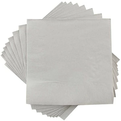 Best reviews of ๐ Disposable Napkins JAM Paper Beverage Napkin, 2-ply, Silver, 40 Napkins/Pack (255628826) ๐