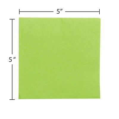 Wholesale 😍 Disposable Napkins JAM Paper Beverage Napkin, 2-ply, Lime Green, 40 Napkins/Pack (5255620723) ✨ - Image 3