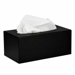 Hot Sale 🎉 Facial Tissue Dispensers Alpine Industries Black Acrylic Tissue Box Containers For Home Or Business (2 Pack) ❤️