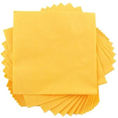 Best deal 🔔 Disposable Napkins JAM Paper Beverage Napkin, 2-ply, Yellow, 40 Napkins/Pack (255621944) 🤩
