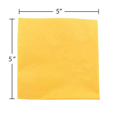 Best deal 🔔 Disposable Napkins JAM Paper Beverage Napkin, 2-ply, Yellow, 40 Napkins/Pack (255621944) 🤩 - Image 3