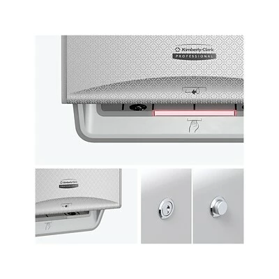 Outlet ๐ Hardwound Paper Towel Dispensers Kimberly-Clark Professional ICON Automatic Roll Towel Dispenser With Faceplate, Silver Mosaic/Brushed Gray (53691) ๐งจ - Image 2