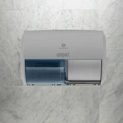 Brand new 😀 Toilet Paper Dispensers Compact® 2-Roll Side-by-Side Coreless Toilet Paper Dispenser By GP PRO, Gray, 10.120” W X 6.750” D X 7.120” H (56783A) 🧨