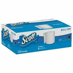 Deals 🥰 Scott Hardwound Paper Towels, 1-ply, 1000 Ft./Roll, 6 Rolls/Carton (KCC10191) 😀