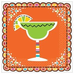 Cheapest 🥰 Disposable Napkins Amscan Fiesta Picado De Papel Beverage Napkins, 36 Napkins/Pack, 3/Pack (701934) 🔔