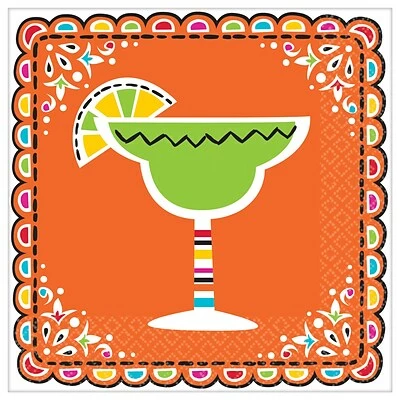 Cheapest ๐ฅฐ Disposable Napkins Amscan Fiesta Picado De Papel Beverage Napkins, 36 Napkins/Pack, 3/Pack (701934) ๐